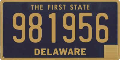DE license plate 981956