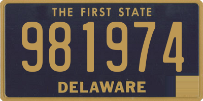DE license plate 981974