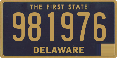 DE license plate 981976