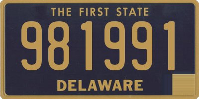 DE license plate 981991