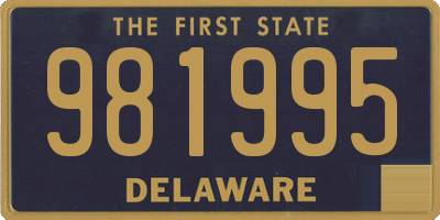 DE license plate 981995