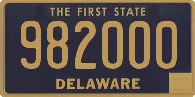 DE license plate 982000