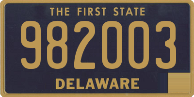 DE license plate 982003