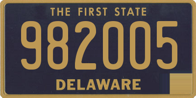 DE license plate 982005