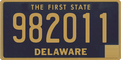 DE license plate 982011