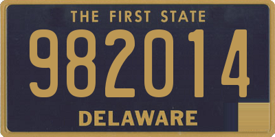 DE license plate 982014