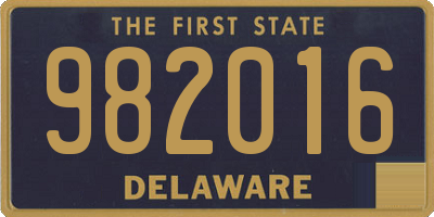 DE license plate 982016