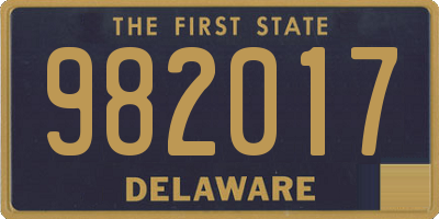 DE license plate 982017