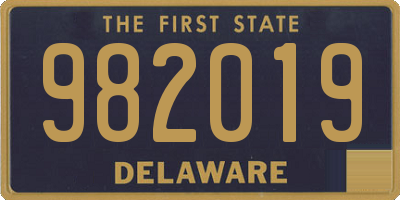 DE license plate 982019