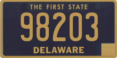 DE license plate 98203