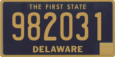 DE license plate 982031