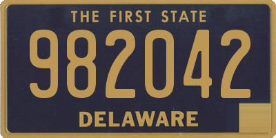 DE license plate 982042