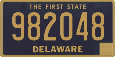 DE license plate 982048