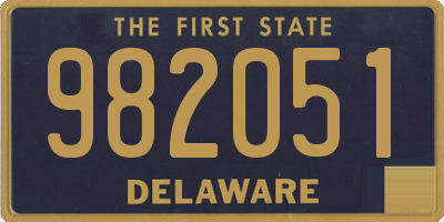 DE license plate 982051