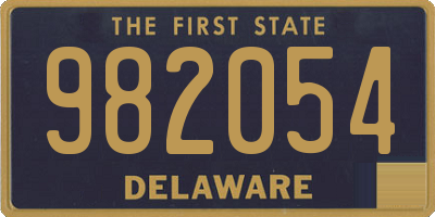 DE license plate 982054