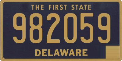 DE license plate 982059