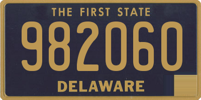 DE license plate 982060
