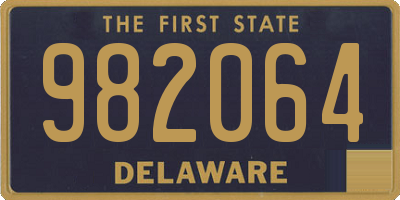 DE license plate 982064