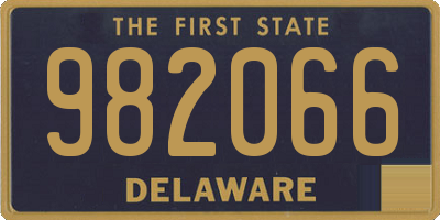 DE license plate 982066