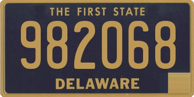 DE license plate 982068