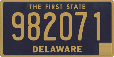 DE license plate 982071