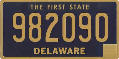 DE license plate 982090