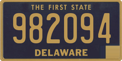 DE license plate 982094