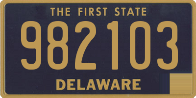 DE license plate 982103