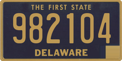DE license plate 982104