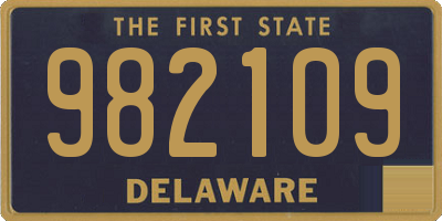 DE license plate 982109