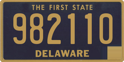 DE license plate 982110