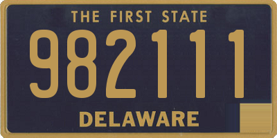 DE license plate 982111