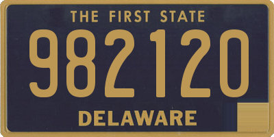 DE license plate 982120