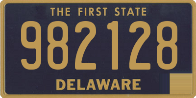 DE license plate 982128