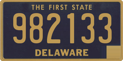 DE license plate 982133
