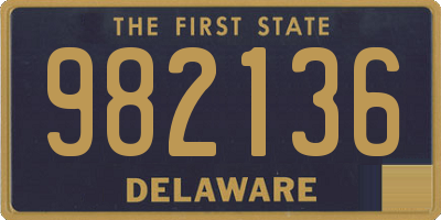 DE license plate 982136