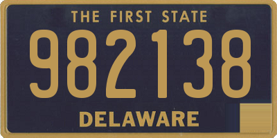 DE license plate 982138