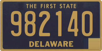 DE license plate 982140