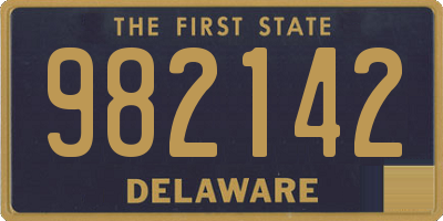 DE license plate 982142