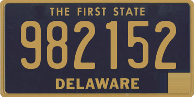 DE license plate 982152