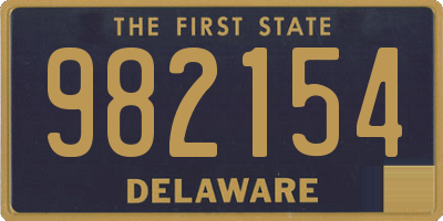 DE license plate 982154