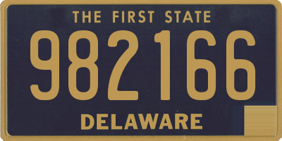 DE license plate 982166