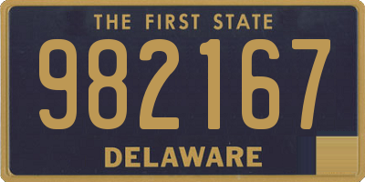 DE license plate 982167