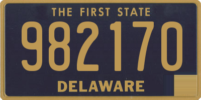 DE license plate 982170