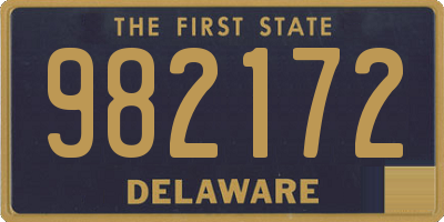 DE license plate 982172