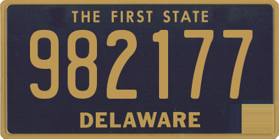DE license plate 982177