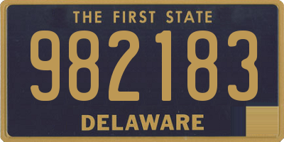 DE license plate 982183