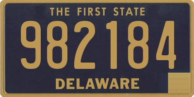 DE license plate 982184
