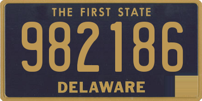 DE license plate 982186