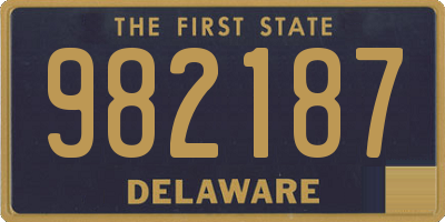DE license plate 982187